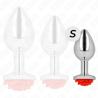 Plug Anale in Acciaio con Rosa Rossa – Eleganza e Piacere Sicuro